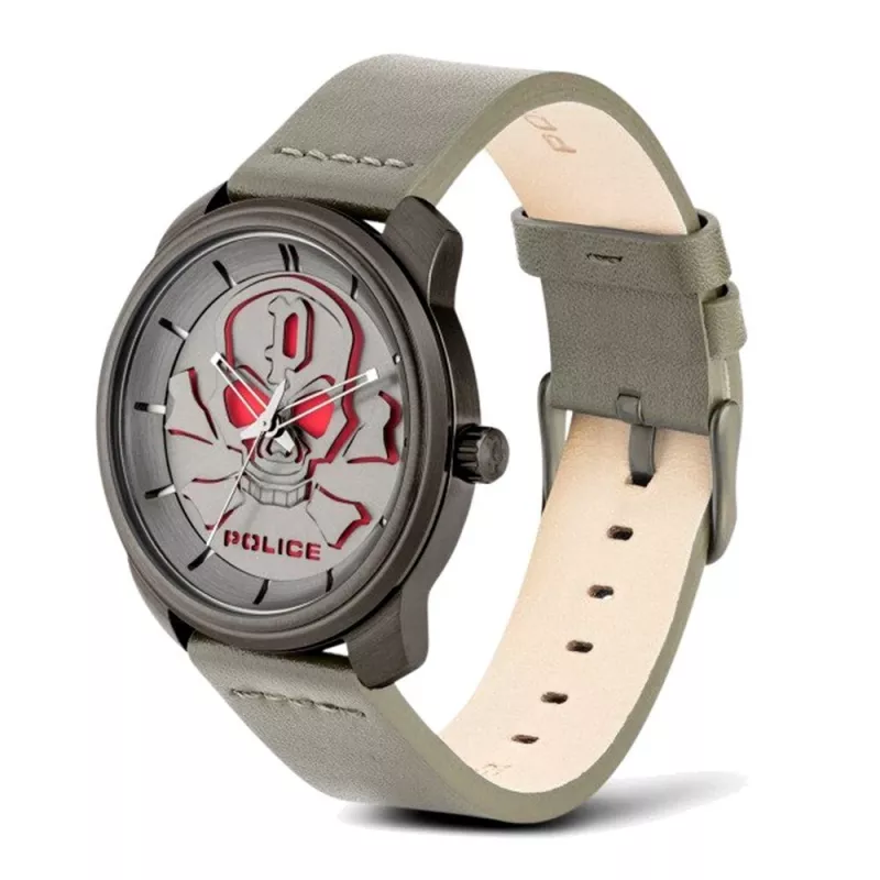 POLICE Orologio da uomo PL15714JSU-61 44,5 mm quadrante blu cinturino in pelle quarzo