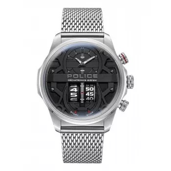 Police Orologio uomo Ranger II PEWJG0006504 44mm quadrante blu pelle marrone