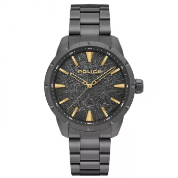 POLICE Raho Orologio uomo al quarzo con quadrante nero e cinturino in pelle PEWJG2202902