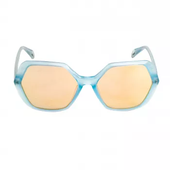 POLICE SPLA9858VA1A Occhiali da sole da donna rettangolari - Montatura in acetato nera, lenti grigie, 58 mm