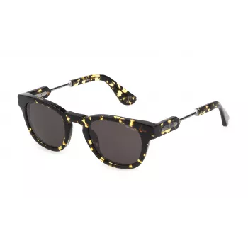 POLICE SPLF70-500781 Occhiali da sole da uomo in acetato squadrati con protezione UV400