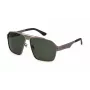 POLICE SPLL08-63I47P uomo occhiali da sole - montatura in acetato grigio scuro, lenti grigie polarizzate, 63/13/140 mm