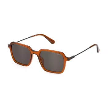 POLICE SPLL10-520W45 Occhiali da sole uomo montatura havana lenti grigie 52mm