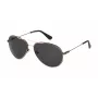 POLICE SPLL11-590302 Occhiali da sole unisex - Montatura nera, lenti grigie, UV400, 59 mm
