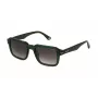 POLICE SPLN36-520G61 Occhiali da sole rettangolari da uomo - Montatura nero/grigio, lenti grigie, 52 mm