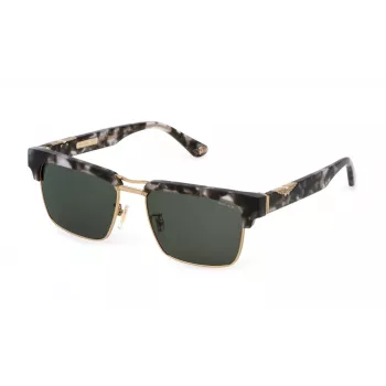 Occhiali da sole uomo POLICE SPLP25-5507MR - montatura nera, lenti grigio specchiate 55/17/145 mm