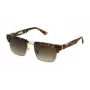Occhiali da sole uomo POLICE SPLP25-550AER - montatura rettangolare in acetato nero con lenti in policarbonato grigie - 55/17/145 mm