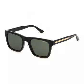 POLICE SPLP56-520Z42 Occhiali da sole uomo, squadrati, nero/grigio, 52 mm