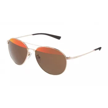 POLICE Occhiali da sole unisex S8953V570300 pilot acetato nero grigio 57mm