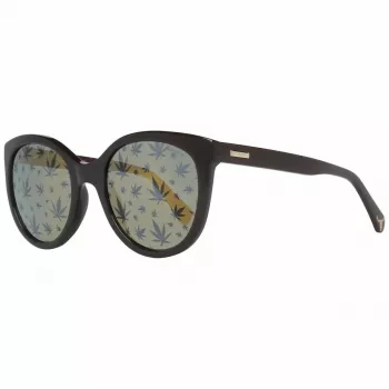 POLICE donna SPL408E546XKL occhiali da sole rettangolari - montatura in acetato nero, lenti in policarbonato grigie, protezione UV400