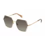 POLICE donna SPLD31-560300 occhiali da sole rettangolari - montatura acetato nera, lenti in policarbonato grigie, protezione UV400