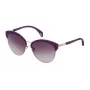 POLICE Occhiali da sole da donna SPL6195608FF Havanna Montatura in acetato Lenti in policarbonato marroni 56mm