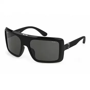 POLICE Occhiali da sole donna SPLF62M6104AW - Montatura rettangolare in acetato con lenti grigie UV400 (62/18/140 mm)