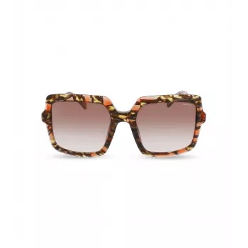 Occhiali da sole donna POLICE SPLG20M5409YB - montatura in acetato rettangolare, protezione UV400, lenti 54 mm