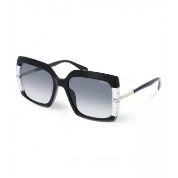Occhiali da sole donna POLICE SPLG23M570700 montatura geometrica in acetato nera lenti in policarbonato grigie 57mm