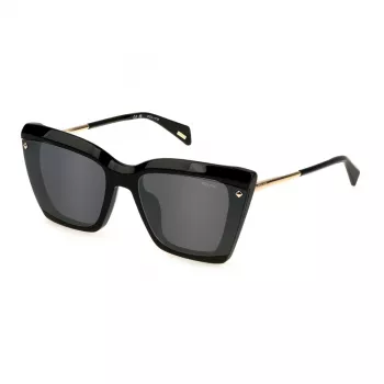 POLICE Occhiali da sole donna SPLL95-610700 - montatura in acetato, lenti in policarbonato, protezione UV400, 61 mm larghezza lente