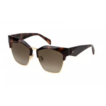 Occhiali da sole donna POLICE SPLN59-5601AY - montatura in acetato nero, lenti in policarbonato grigie, 56/16/140 mm