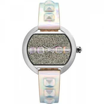 POLICE Orologio da donna PL16070BS04PU 35mm quadrante blu cinturino in pelle