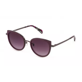 POLICE Occhiali da sole donna SPLD83-520GL7 - Montatura rettangolare cat-eye in acetato con lenti smoke UV400