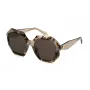 POLICE Donna SPLM10-540AM5 Occhiali da sole quadrati Havana acetato con lenti sfumate marroni 54/20/140 mm