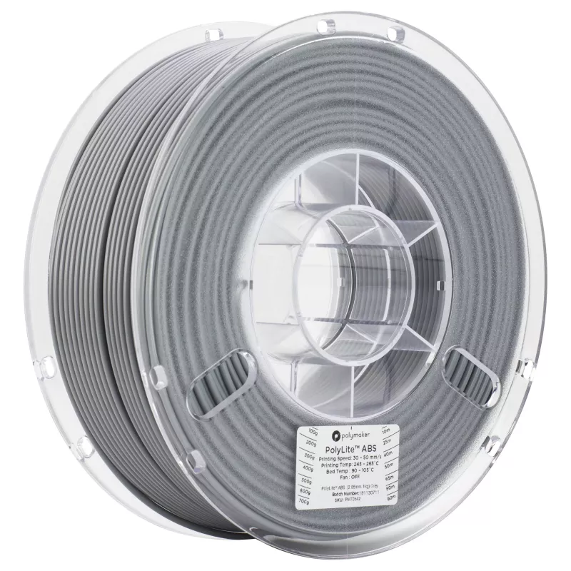 Polymaker Filamento ABS 1,75mm, grigio, 1kg
