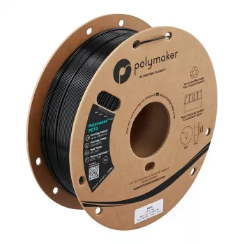 Polymaker PETG filamento per stampante 3D, 1,75 mm, 1 kg, nero