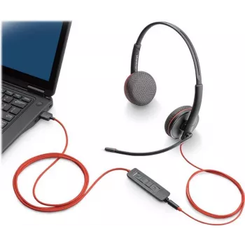 Poly Blackwire C3220 cuffie USB-C - serie 3200 - on-ear - con filo - USB-C - isolamento dal rumore - nero (209749-104)