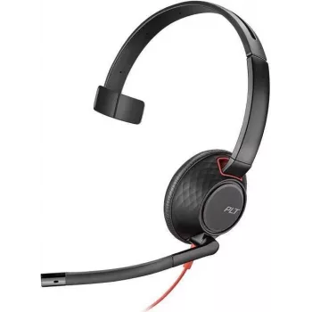 Poly Blackwire C5210 USB-C - Serie 5200 - cuffia mono on-ear cablata con microfono a braccio, cancellazione del rumore, controlli in linea, nera