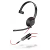 Poly Blackwire C5210 USB-C - Serie 5200 - cuffia mono on-ear cablata con microfono a braccio, cancellazione del rumore, controlli in linea, nera