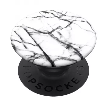 PopSockets Swappable PopGrip Supporto per telefono, Dove White Marble
