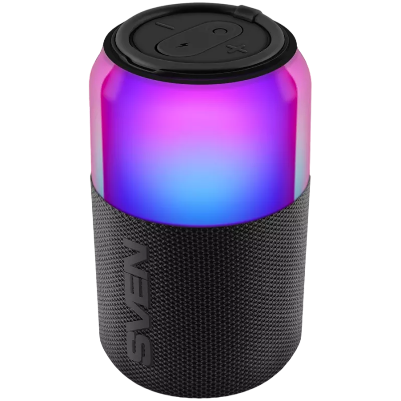 Altoparlante portatile SVEN PS-130, rosso, 10W RMS, TWS, Bluetooth, USB, batteria ricaricabile al litio