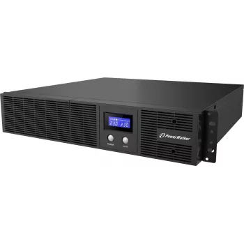 PowerWalker VI 3000 RLE UK UPS line-interactive, 3000 VA/1800 W, rackmount 2U, 8x IEC C13 + 1x IEC C19, USB/RS-232, AVR, LCD