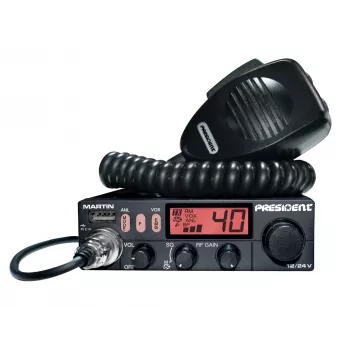 President Martin ASC CB Ricetrasmettitore AM/FM 12/24V