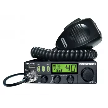 President Martin ASC CB Ricetrasmettitore AM/FM 12/24V