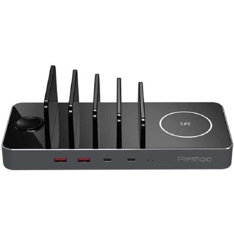 Prestigio Revolt A6 Space Gray Caricabatterie wireless 3-in-1