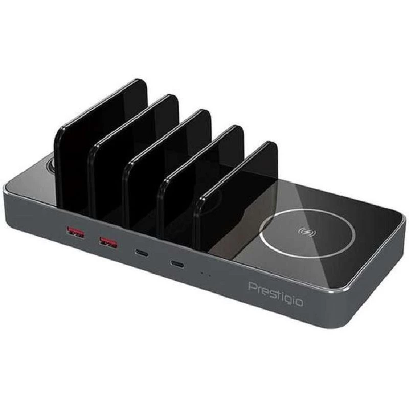 Prestigio Revolt A6 Space Gray Caricabatterie wireless 3-in-1