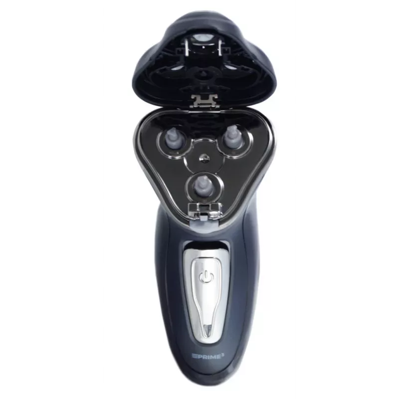 PRIME3 SRS11 rasoio rotativo uomo con trimmer pop-up, nero/argento