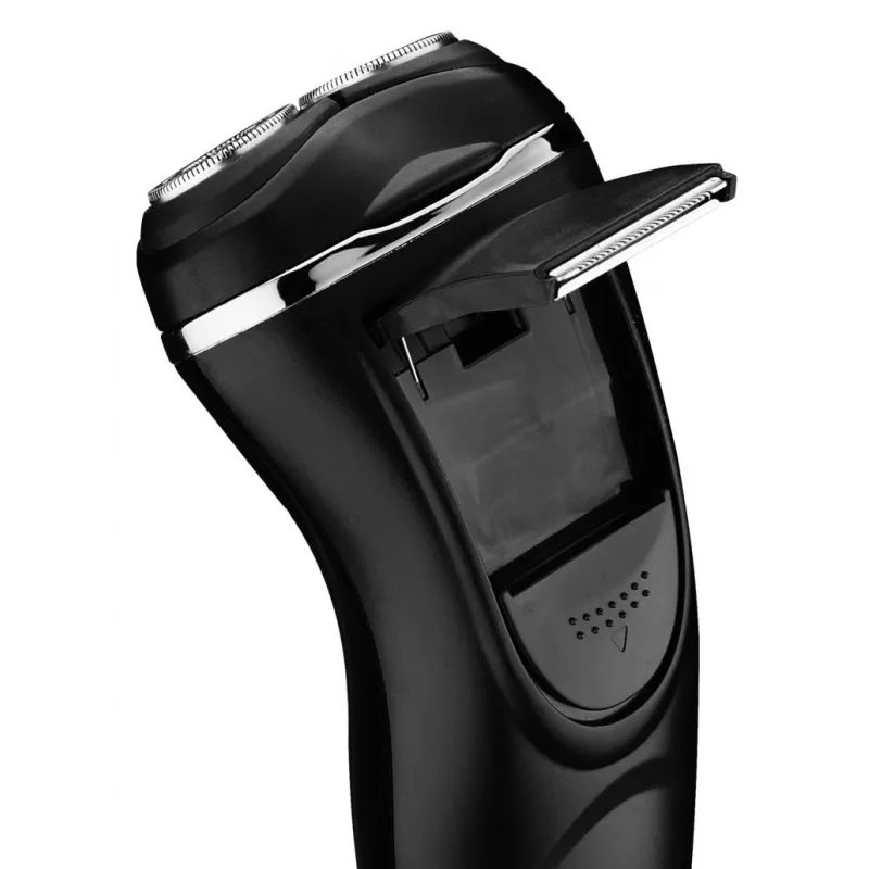 PRIME3 SRS11 rasoio rotativo uomo con trimmer pop-up, nero/argento