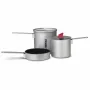 Primus Essential Trek Set pentole 1.0L e 0.6L alluminio anodizzato con coperchio Tritan