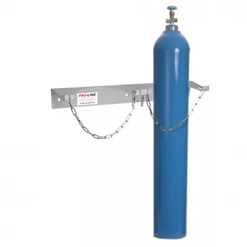 Pro-Line Staffa a Parete per 1 Bombola del Gas, Diametro Max 250 mm, Blu Industriale