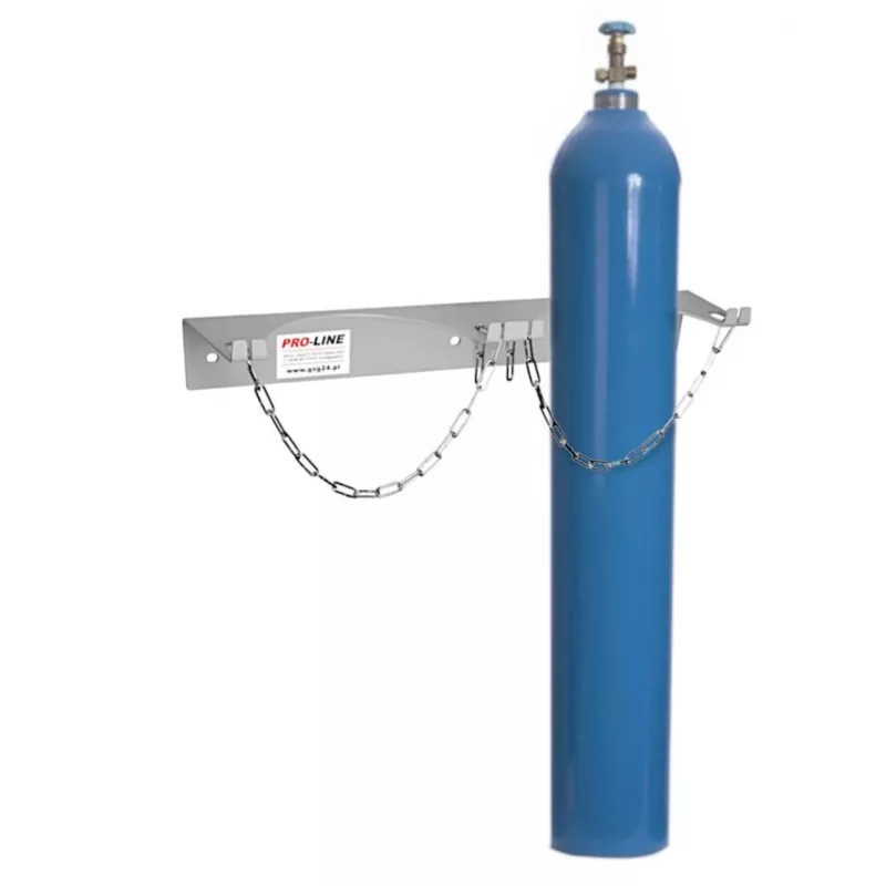 Pro-Line Staffa a Parete per 1 Bombola del Gas, Diametro Max 250 mm, Blu Industriale