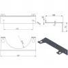 Pro-Line Staffa a Parete per 1 Bombola del Gas, Diametro Max 250 mm, Blu Industriale