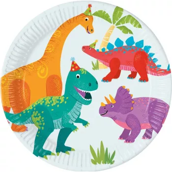 Procos piatti di carta Dino Party 23 cm confezione da 8 97973