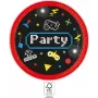 PROCOS piatti di cartone Gaming Party 23cm confezione da 8 (93769)