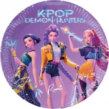 PROCOS K-Pop Demon Hunters piatto di cartone 23cm confezione da 8 (98638)