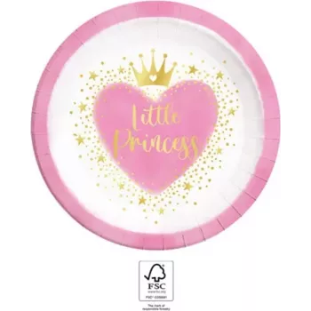 Procos My Little Princess Piatti di carta 23cm confezione da 8 (96476)