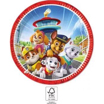 Procos piatti di cartone Paw Patrol confezione da 8, 23 cm, multicolore 95597