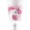 Bicchieri di carta Procos Einhorn Regenbogen 200ml confezione da 8 93759