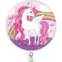 Procos piatti di cartone unicorno arcobaleno per feste a tema unicorno (93757)