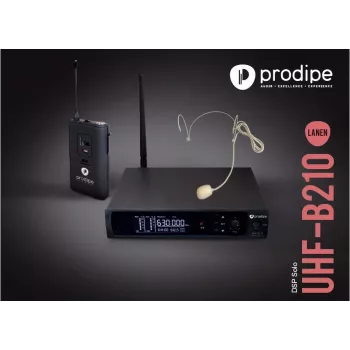 Prodipe B210SOLO DSP UHF sistema microfonico wireless con auricolare (F5, 863-865 MHz)